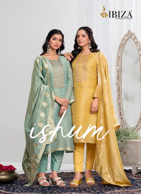 Ishum By Ibiza Shimmer Silk Jacquard Wholesale Designer Salwar Suits In India
